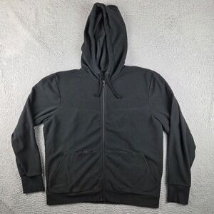 Scottevest Hoodie Mens XL Black Sweatshirt Full Zip Hidden Pockets Travel Hiking